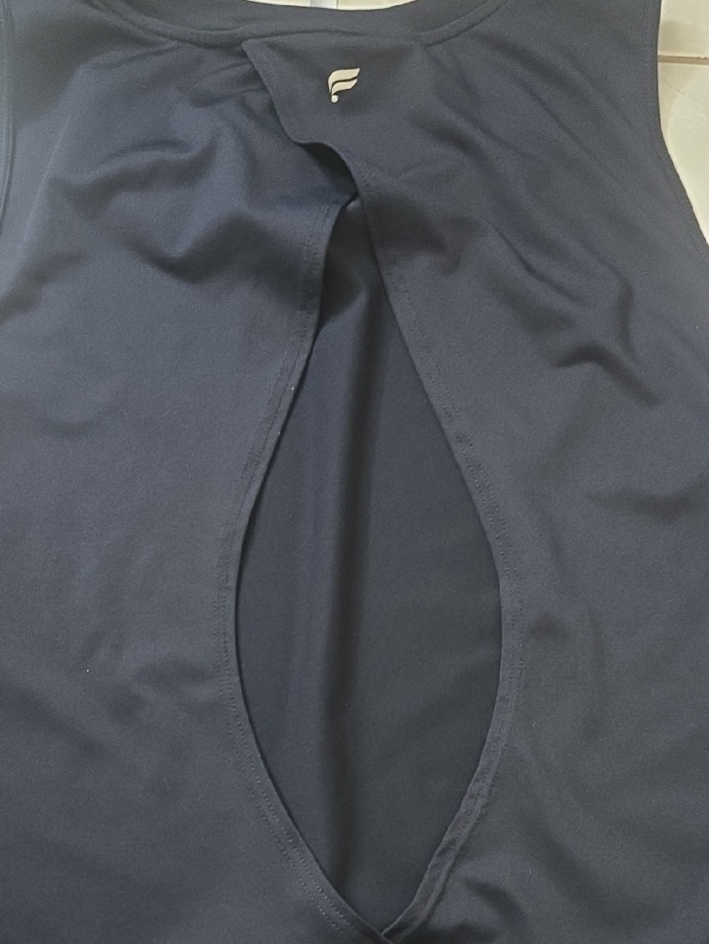 Fabletics Navy Blue Openback Tank Top - Picture 7 of 14